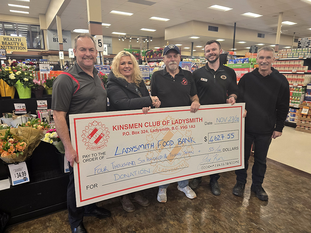 Ladysmith Kinsmen donation to Food Bank