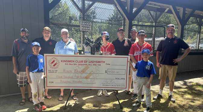 Ladysmith Baseball Association donation
